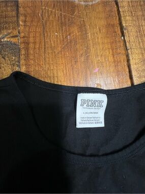 PINK by Victoria's Secret Black Crew Neck Tee - Large